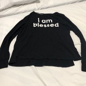 Peace love world “ I am blessed” top